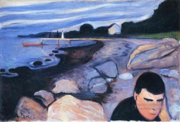 抽象的かつ装飾的 Painting - 憂鬱 1892 年 エドヴァルド・ムンク 表現主義